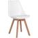 CangLong Modern Retro Midcentury Design Upholstered White Køkkenstol 82.9cm 4stk