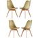P&N Homewares Lorenzo Green Kitchen Chair 83cm 4pcs