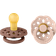 Bibs Boheme Pacifiers Size 1 2-pack Woodchuck/Blush