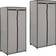 vidaXL With Zippers Grey Wardrobe 75x160cm 2pcs