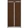 vidaXL With Zippers Brown Garderob 75x160cm 2st