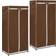 vidaXL With Zippers Brown Garderob 75x160cm 2st