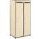 vidaXL With Zippers Cream Wardrobe 75x160cm 2pcs