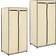 vidaXL With Zippers Cream Wardrobe 75x160cm 2pcs