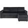 Ebuy24 Sacramento Anthracite Grey Sofa 218cm 3 personers