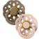 Bibs Bibs Boheme Latex Pacifier Size 1 0-6m 2-pack Dark Oak/Blush