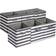 Amazon Basics Collapsible Awning Stripe White/Light Grey Storage Box 6pcs