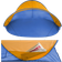 tectake Jasmin Beach Tent - Blue/Orange