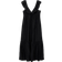 Mango Ramona Long Dress with Ruffle Neckline - Black