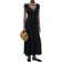 Mango Ramona Long Dress with Ruffle Neckline - Black