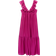 Mango Ramona Long Dress with Ruffle Neckline - Fuchsia