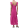 Mango Ramona Long Dress with Ruffle Neckline - Fuchsia
