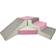 Velinda Set 4 Blocs Mousse Jeu Blanc Rose Gris