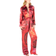 Roberto Cavalli Rose Print Shirt Jumpsuit - Red