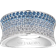 Sif Jakobs Ring Felline Concavo - Silver/Blue/Transparent