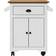 vidaXL Bodo White/Brown Trolley Table 45x72cm