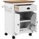 vidaXL Bodo White/Brown Trolley Table 45x72cm