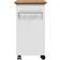 vidaXL Bodo White/Brown Trolley Table 45x72cm