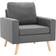 vidaXL 288693 Light Grey Lænestol 80cm