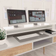 vidaXL Screen Stand High Gloss White TV Bench 100x13cm