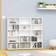 vidaXL CD Cabinet White Bokhylla 89.5cm