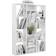 vidaXL Room Divider White High Gloss Book Shelf 140cm
