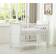 MCC Direct Savannah Sleigh Cot Bed with Mattress White 33.5x54.7"