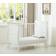 MCC Direct Savannah Sleigh Cot Bed with Mattress White 33.5x54.7"