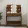 vidaXL With LED Lights Brown Oak Sminkbord 40x96cm