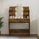 vidaXL With LED Lights Smoked Oak Dressing Table 40x96cm