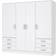 Forte Jupiter Matt White Wardrobe 206.5x200cm