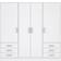 Forte Jupiter Matt White Wardrobe 206.5x200cm