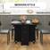 Homcom Folding With Drawers Black Dining Table 60x120cm