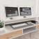 vidaXL Screen Stand White TV Bench 100x13cm
