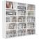 vidaXL CD Cabinet High Gloss White Book Shelf 89.5cm