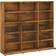 vidaXL CD Cabinet Smoked Oak Book Shelf 89.5cm