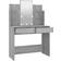 vidaXL With LED Lights Grey Sonoma Dressing Table 40x96cm