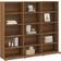 vidaXL CD Cabinet Brown Oak Book Shelf 89.5cm