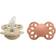Bibs Infinity Silicone Pacifier Size 2 6-18m 2-pack Vanilla/Peach