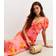 New Look Petite Floral Milkmaid Midi Dress - Pink