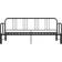 vidaXL Metal Black Sofa 206cm 3 Seater