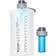 HydraPak Flux Clear/Hp Blue Water Bottle 1.5L