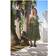 Yours Button Through Chambray Dress Sleeveless - Khaki Green
