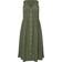 Yours Button Through Chambray Dress Sleeveless - Khaki Green