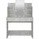 vidaXL With LED Light Concrete Gray Dressing Table 40x96cm