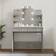 vidaXL With LED Light Concrete Gray Dressing Table 40x96cm