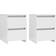 vidaXL 800526 White High Gloss Bedside Table 30x30cm 2pcs