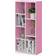Furinno Luder 7 White/Pink Book Shelf 105.9cm