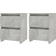 vidaXL 800522 Concrete Grey Bedside Table 30x30cm 2pcs