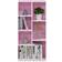 Furinno Luder 7 White/Pink Book Shelf 105.9cm